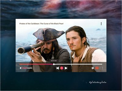 Design of the video player #DAILYUI #DAY57 #057
