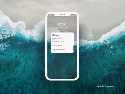 Design of notes widget #DailyUI #day65 #065