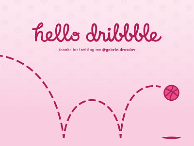 Hello Dribble! design flat illustration illustrator minimal pattern typography vector