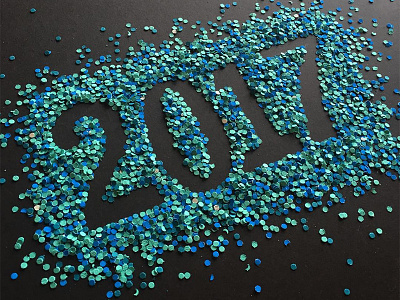 Happy 2017! 2017 confetti handlettering happy new year lettering new year numbers type