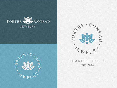 Logo Set - Charleston Jewelry Shop boutique brand branding identity jewelry logo logo set lotus southern