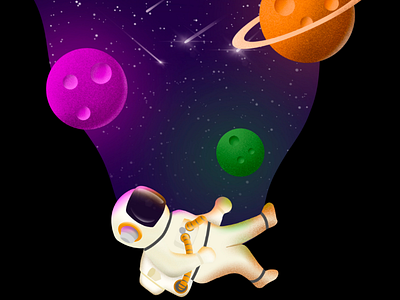So much to explore!! procreate space illustration