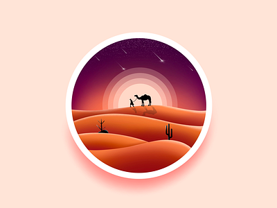Desert desert vectorart illustration