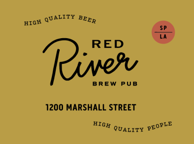 Red River branding brewery custom typography high quality louisiana mid century minimalistic modern restaurant schoolhouse script vintage