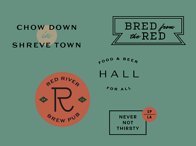 Red River Marks angled beer hall branding brewery copy copywriting food hall grit louisiana marks personality pub ranch red river restaurant schoolhouse vintage