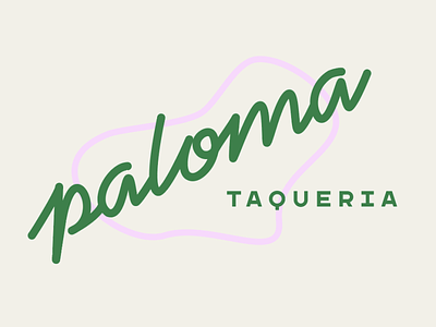 Another Paloma Hot Take bar branding illustration lettering neon tacos typography vintage car