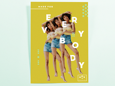 For Every Body beauty collage mirror photography poster print skincare typography xerox