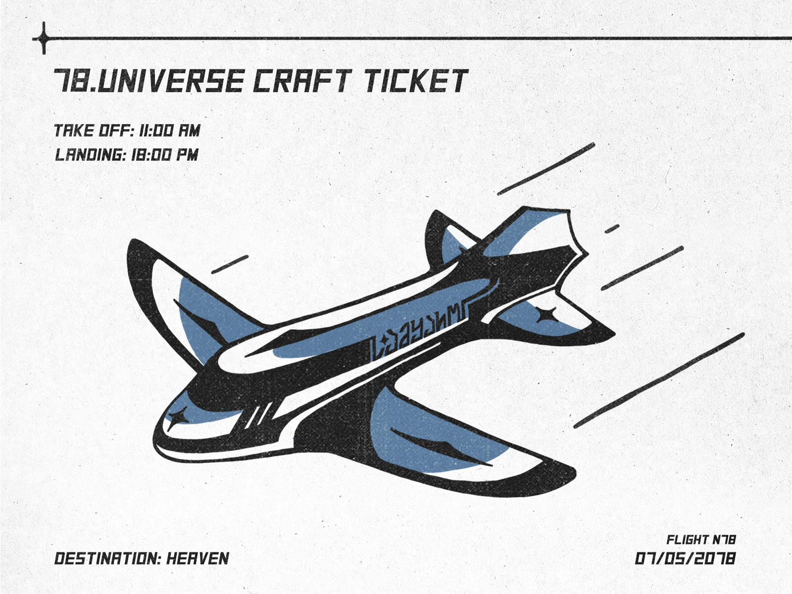 78UNIVERSE colors cosmic dribbble flight future graphicdesign heaven plane poster space spacecraft ticket