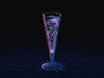 Illusion Cocktail 🍸✨ characterdesign design dribbble graphicdesign illustration