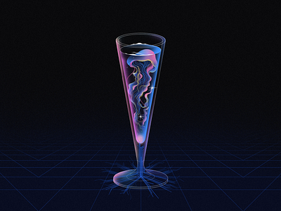 Illusion Cocktail 🍸✨ characterdesign design dribbble graphicdesign illustration