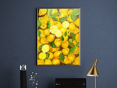 Painting painting oil limones yellow