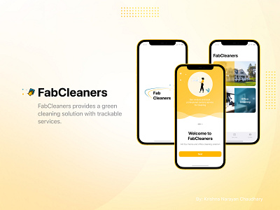 FabCleaners App app appdesign casestudy design designer fabcleaners graphic design illustration kncverse logo ui