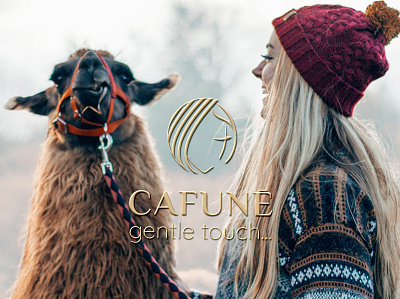 Cafune, natural wool products branding design logo vector