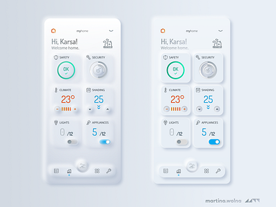 Futurehome app redesign neumorphic neumorphism new trend skeuomorph smarthome soft ui design