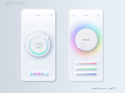 Soft UI design neumorphic smart home