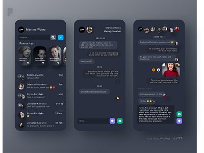 Chat UI design app. chat chat app clean dark mode darkmode figma files free freebie messages messenger minimalist mobile mockup open phone ui ui design