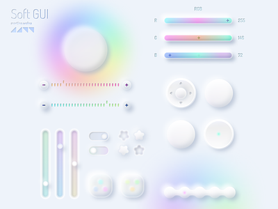 Free Neumorphic GUI Unicorn Style :unicorn: / UI design