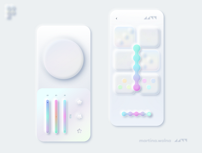 Neumorphic UI design style design figma minimalist mobile neumorph neumorphic neumorphism rainbow soft ui unicorn