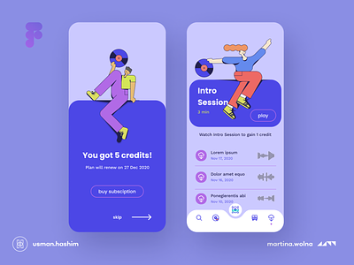 Music app design figma illustration mobile ui violet