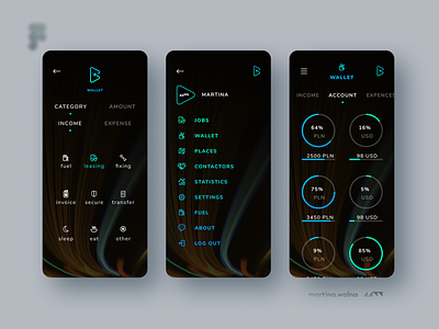 Buddy In Tour app. blue dark darkmode design figma mobile mode theme ui