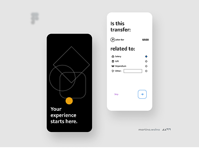 Dashboard and onboarding for banking app bank banking dashboad design figma flat geometry minimalist mobile ui