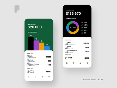 Banking app dashboard mobile