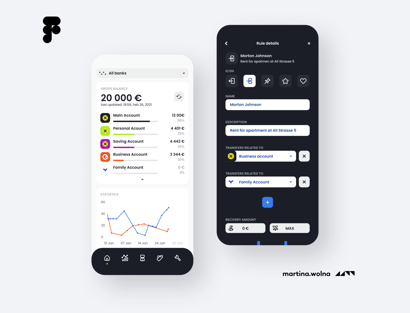 Black&white banking app by Martina Wolna on Dribbble Black&white banking app by Martina Wolna on Dribbble