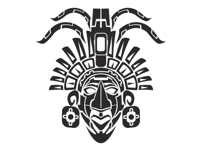 Mayan Mask Tribal Tattoo face illustration indian mask mayan tattoo tribal