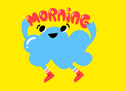 Morning Cloud Snapchat Sticker cloud illustration kimberly mar messaging morning snapchat sticker stickers vector
