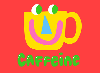 Caffeine Snapchat Sticker character design coffee face illustration kimberly mar snapchat sticker stickers vector