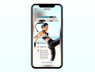 UI Challenge // Workout of the Day dailyui dailyuichallenge design mobile app mobile ui ui ui design ui designer