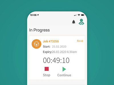 DrivOtech - Job in progress app design ui ux