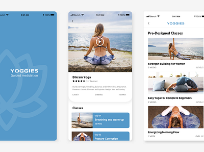 Yoga App app design ui