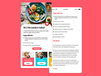 Recipe App app design typography ui