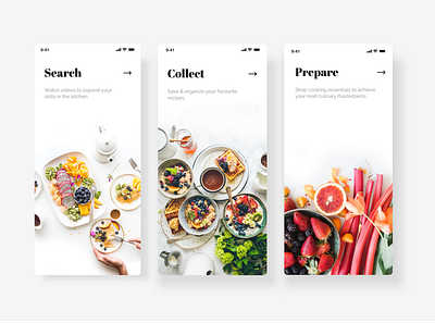 Recipe App design typography ui