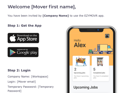 EDM Design for the Mover's app design icon ui