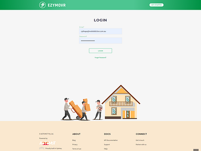 Login Page design illustration ui website