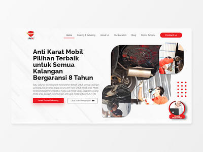 Company Profile For Rust Protection Car design hero image inspiration ui webdesign