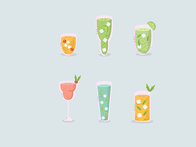 drinks hand drawn collection flat design (4)