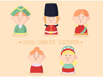 English Characters Pack Illustration cartoon character clipart cute dress up english illustration people person vector