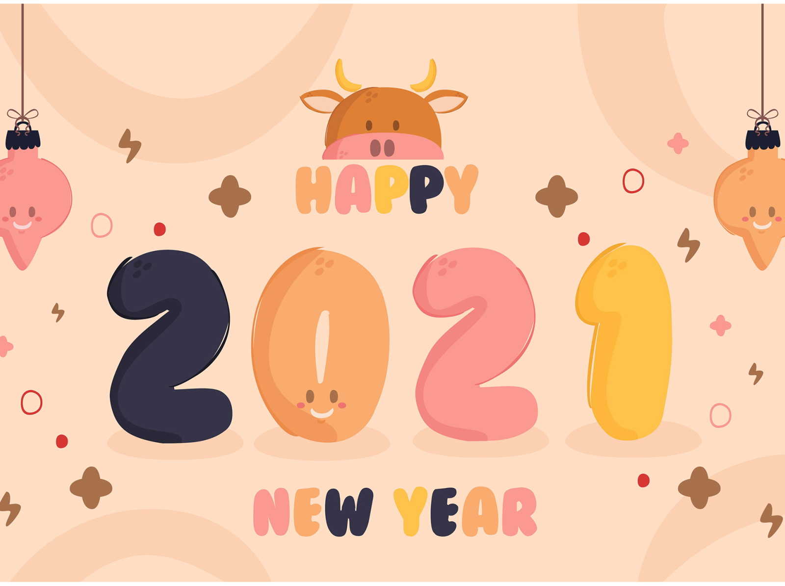 2021 New Year Background Design by Fenny Apriliani on Dribbble
