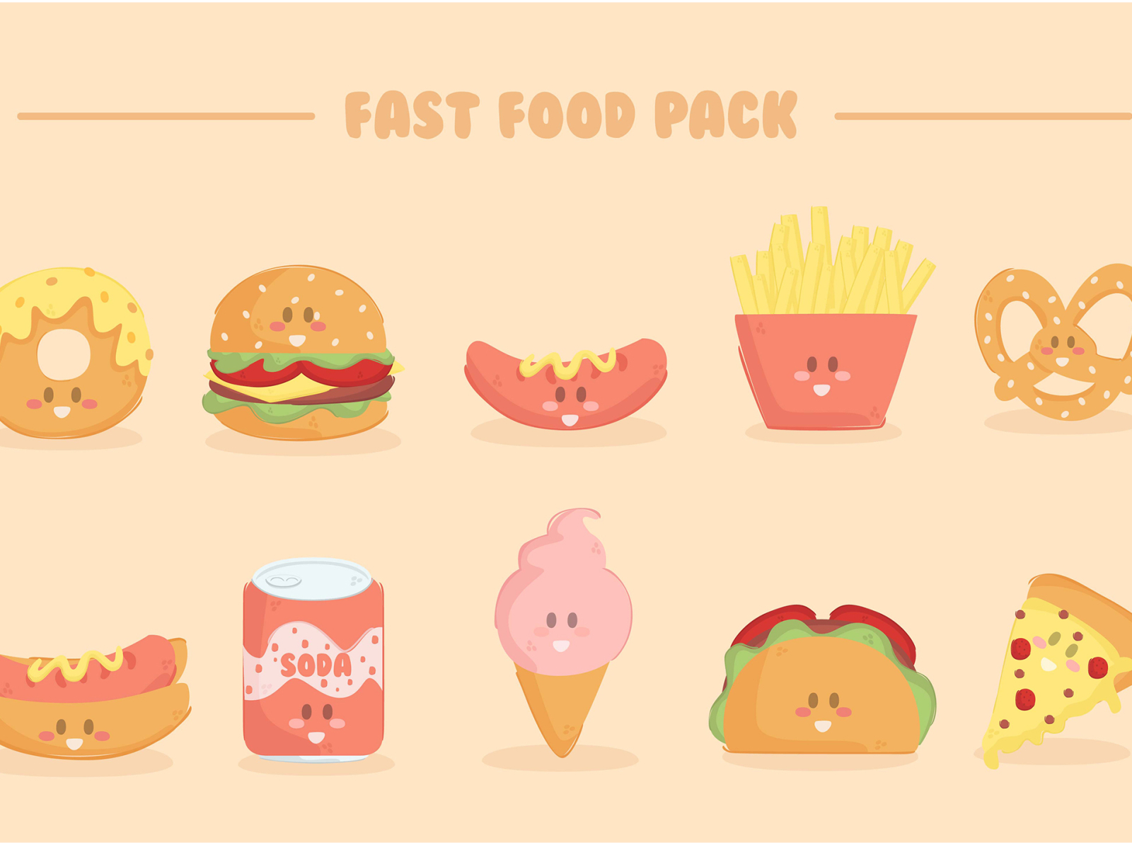 Fast Food Illustration Pack By Fenny Apriliani On Dribbble