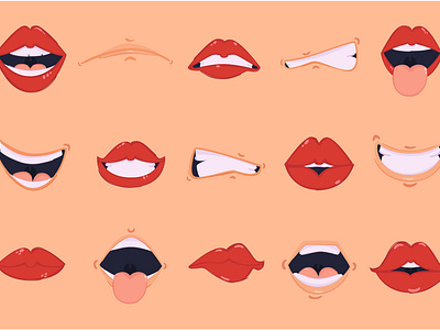 Cartoon Mouth Illustration Pack