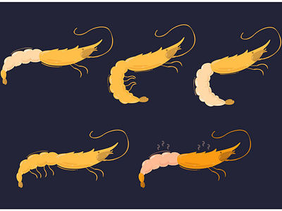 Prawn Shrimp Illustration animal bundle cartoon cooked crab food illustration prawn sea shrimp