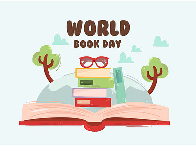 World Book Day Background Illustration background book day event festival illustration international read vector world