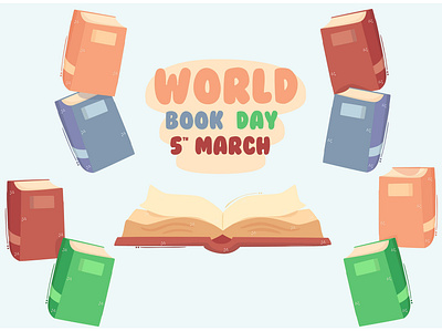 World Book Day Background Illustration 2 background book day event festival illustration international read vector world