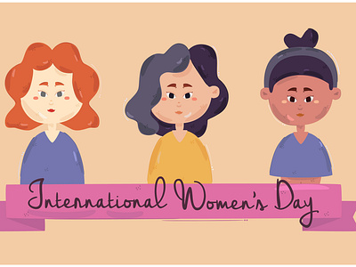 International Women s Day Banner Illustration