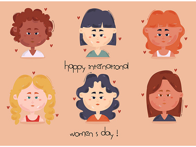 Happy International Women s Day Illustration