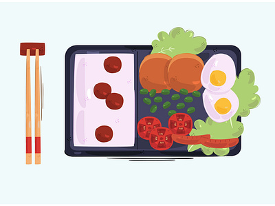 Bento Box Background Illustration background bento box food healthy illustration japanese lunch traditional vector