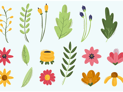 Spring Flowers Illustration